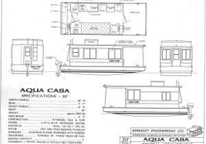 Home Boat Building Plans Aqua Casa Houseboat