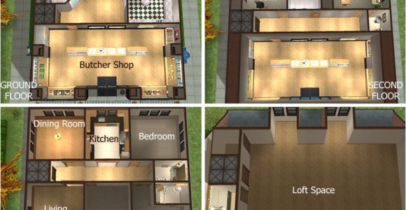 Home butcher Shop Plans Sunni Designs for Sims 2
