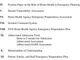 Home Care Emergency Preparedness Plan Emergency Preparedness Packet for Home Health Agencies Pdf