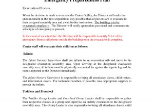 Home Daycare Fire Evacuation Plan Best Photos Of Emergency Preparedness Plan Sample