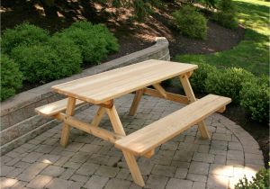 Home Depot Picnic Table Plan Red Cedar Picnic Table W attached Benches