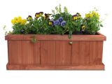 Home Depot Planter Box Plans Pennington 28 In X 9 In Wood Planter Box Brown Shop
