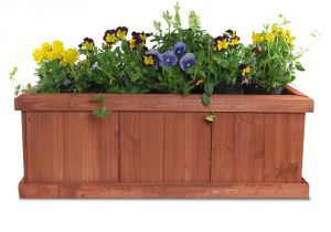 Home Depot Planter Box Plans Pennington 28 In X 9 In Wood Planter Box Brown Shop