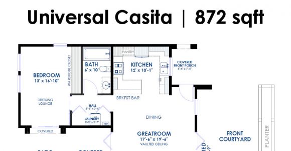 Home Design and Plans Universal Casita House Plan 61custom Contemporary