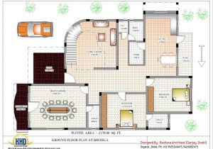 Home Design Floor Plan Luxury Indian Home Design with House Plan 4200 Sq Ft