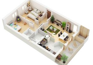 Home Design Plans 3d 25 Two Bedroom House Apartment Floor Plans