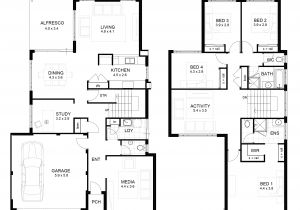 Home Design with Floor Plan 2 Storey House Floor Plan with Perspective Modern House