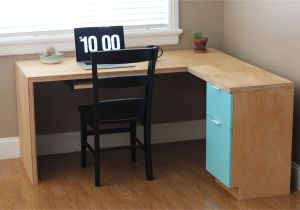 Home Desk Plans L Shape Modern Plywood Desk Do It Yourself Home Projects