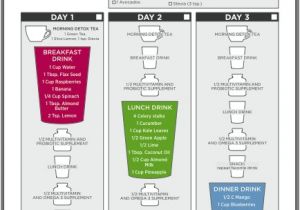 Home Detox Plan 3 Day Detox Cleanse Meal Plan Dr Oz