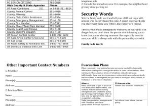 Home Disaster Plan 5 Best Images Of Home Emergency Plan Printable Worksheet
