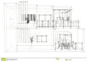 Home Drawings Plans House Architectural Drawing Royalty Free Stock Photography
