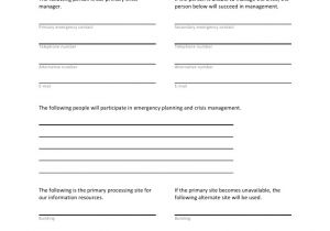 Home Emergency Plan Example Emergency Preparedness Plan Template for Home Templates