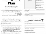 Home Emergency Plan Example Family Emergency Plan Printable Documents for Your