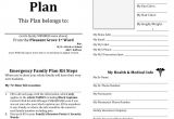 Home Emergency Preparedness Plan Family Emergency Plan Printable Documents for Your