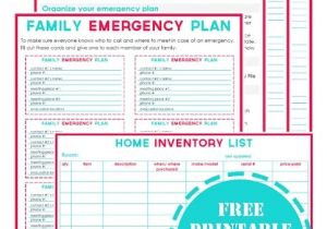 Home Emergency Preparedness Plan Free Family Emergency Printable Planning Kits