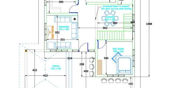 Home Engineering Plan 2d House Plan Sloping Squared Roof Kerala Home Design