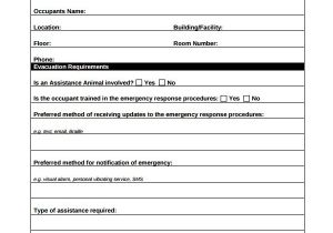 Home Evacuation Plan Template Personal Evacuation Plan Template Care Homes House