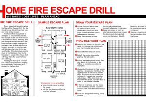 Home Fire Escape Plan Template Printable Fire Escape Plan Template Mybissim Com
