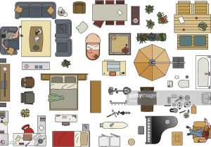 Home Furniture Plans Furniture Floor Plan In Color Vector Art Getty Images