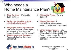 Home Maintenance Plan Home Maintenance Plan