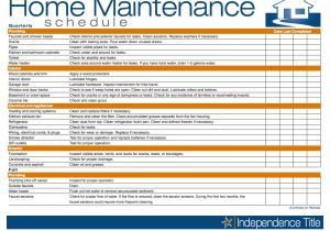 Home Maintenance Plans Maintenance Schedule Template Excel Natural Buff Dog