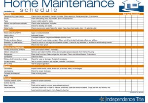 Home Maintenance Service Plans Maintenance Schedule Template Excel Natural Buff Dog