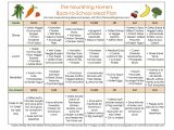 Home Meal Plans 1st Week Back to School Meal Plan the Nourishing Home