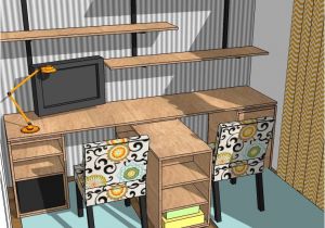 Home Office Desk Plans Ana White Eco Modular Office Desktop Made with Purebond