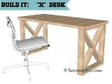 Home Office Desk Plans X Leg Office Desk Sawdust Girl