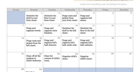 Home organization Plan Getting organized Home organization Plan February