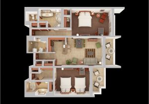 Home Plan 3d View 3d Floor Plans Caribe Hilton San Juan