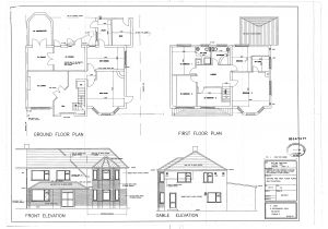Home Plan Drawings Floor Plan Elevation Bungalow House