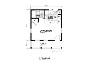 Home Plan for00 Sq Ft 300 Square Foot Cabin Plans