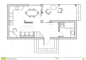 Home Plan Sketch Architectural Sketch Of House Plan Royalty Free Stock