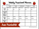 Home Plan Weekly Weekly Preschool Planner