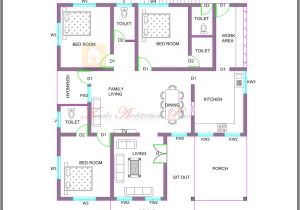 Home Plan with Elevation Kerala Style Single Storied House Plan and Its Elevation