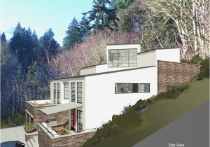 Home Plans Built Into Hillside Mcm Design Contemporary House 5 Exterior Views