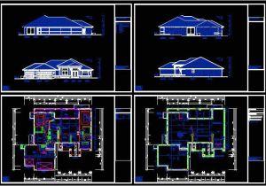 Home Plans Dwg Download Cad Building Template Us House Plans House Type 21