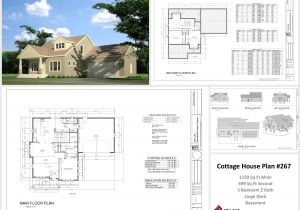 Home Plans Dwg Download H267 Cottage House Plans In Autocad Dwg and Pdf House Plans
