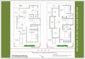 Home Plans forx40 Site north Facing House Plans 30 40