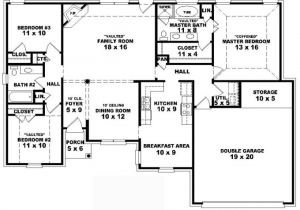 Home Plans Single Story One Story House Plans 4 Bedrooms