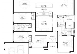 Home Plans with A View to the Rear Floor Plan Friday 4 Bedroom Home with Rear Views