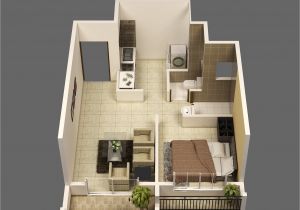 Home Plans with Apartment 1 Bedroom Apartment House Plans