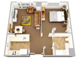 Home Plans with Apartment 1 Bedroom Apartment House Plans