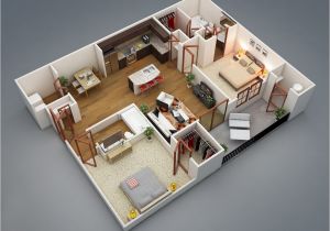 Home Plans with Apartment 2 Bedroom Apartment House Plans