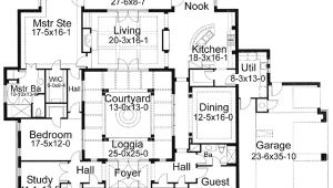 Home Plans with Courtyard In Center House Plans with Courtyards Smalltowndjs Com
