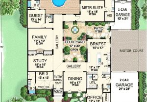 Home Plans with Courtyard In Center Plan W36118tx Central Courtyard Dream Home E