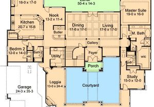 Home Plans with Courtyard Plan 16854wg Elegant Courtyard House Plan Courtyard