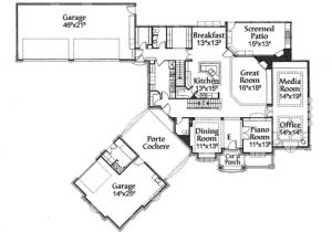 Home Plans with Porte Cochere Porte Cochere Motor Court House Plan House Plan Sites