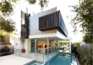 Home Plans with Rooftop Deck House with Outdoor Spiral Staircase Leading to Rooftop